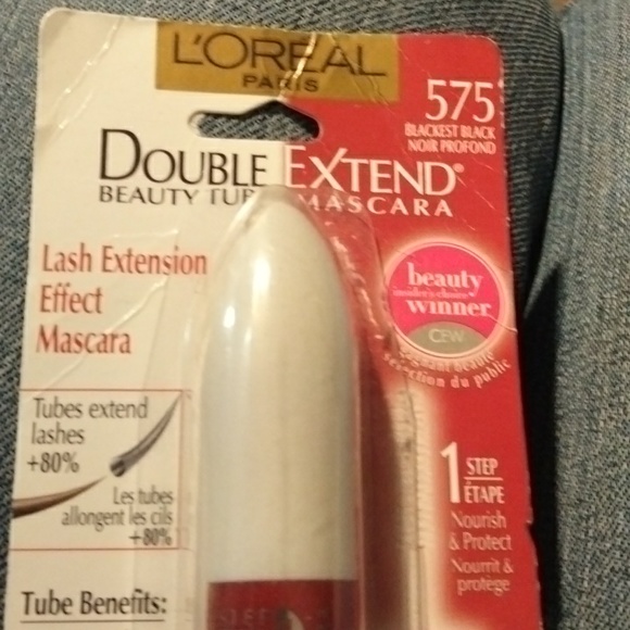 NWT L’Oréal Double Extension Tubing Mascara 575 Blackest Black - Picture 1 of 3